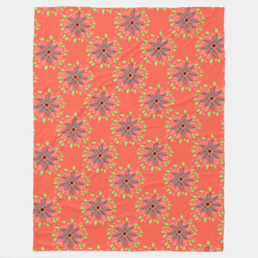 Couverture en polaire Orange Designer (Devant)
