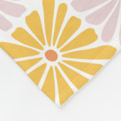 Couverture en polaire orange simple à motifs flora (Coin)