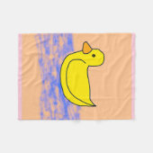 Couverture en polaire pâle rose pâle Anime Ducky (Devant (Horizontal))