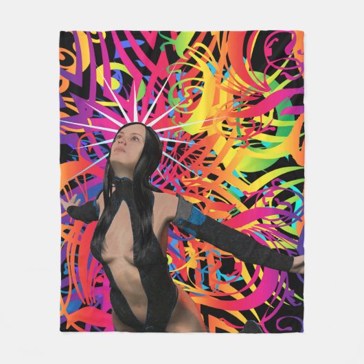 Couverture en polaire papillon étoilé (Devant)