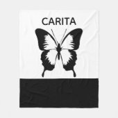 Couverture en polaire papillon personnalisée (Devant)