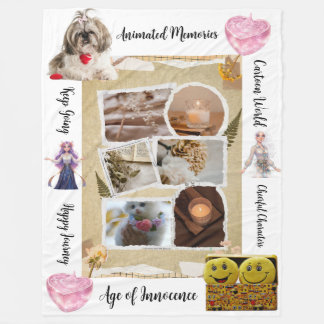 Couverture en polaire personnalisée avec animaux d