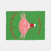 Couverture en polaire personnalisée de crabe de No (Devant (Horizontal))