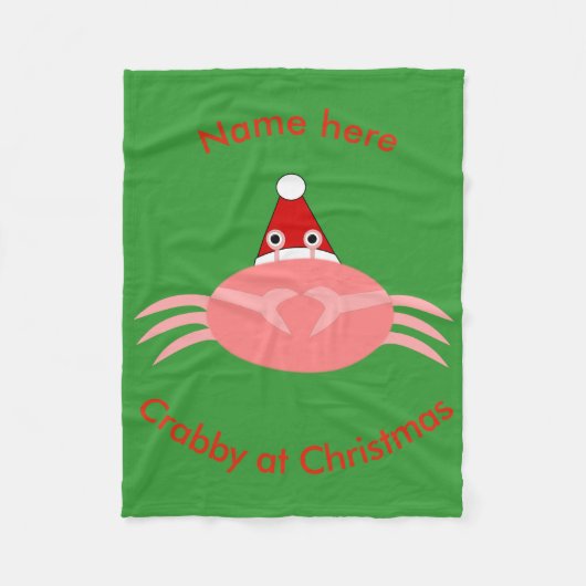 Couverture en polaire personnalisée de crabe de No (Devant)