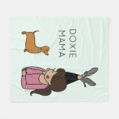 Couverture en polaire personnalisée Doxie Mama (Devant (Horizontal))