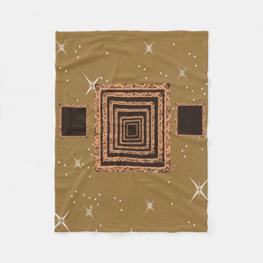 couverture en polaire personnalisée étoile brune (Devant)