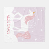 Couverture en polaire personnalisée Pastel Unicorn (Devant (Horizontal))