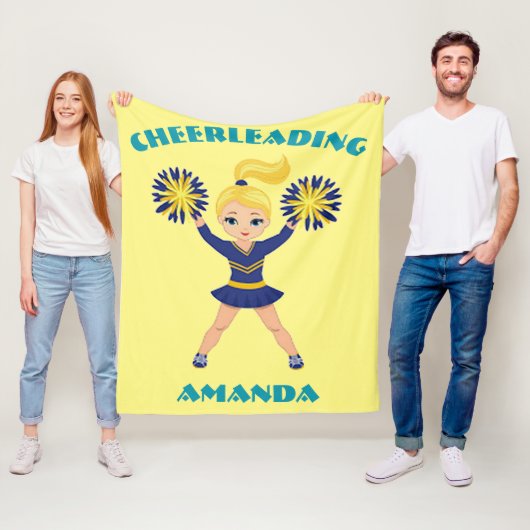 Couverture en polaire personnalisée pom-pom girl (En situation)