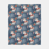 Couverture en polaire personnalisée Unicorne de No (Devant)