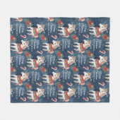 Couverture en polaire personnalisée Unicorne de No (Devant (Horizontal))