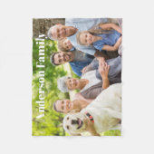 Couverture en polaire photo de famille personnalis (Devant)