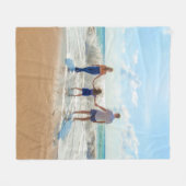 Couverture en polaire photo personnalisée avec vos (Devant (Horizontal))