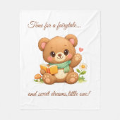 Couverture en polaire pour enfants | "Ours de lect (Devant)