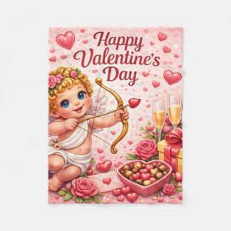 Couverture en polaire pour la Saint-Valentin