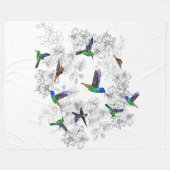 Couverture en polaire pour oiseaux de printemps (Devant (Horizontal))