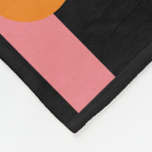 Couverture en polaire rayée rose et noire customis (Coin)