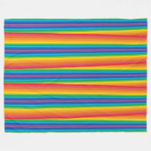 Couverture en polaire Retro Rainbows (3 tailles) (Devant (Horizontal))
