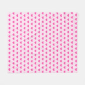 Couverture en polaire rose avec Coeurs (Devant (Horizontal))