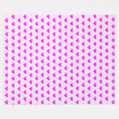 Couverture en polaire rose avec Coeurs ou Choisir (Devant (Horizontal))