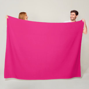 Couverture en polaire rose chaud