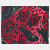 Couverture en polaire Rose corbeau 60x80 (Devant (Horizontal))
