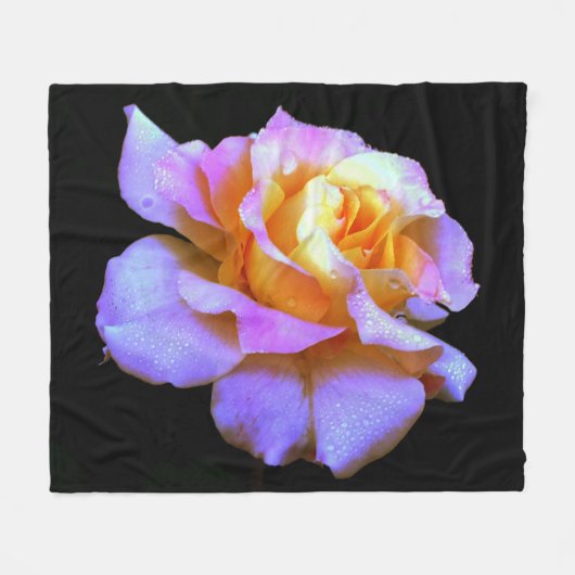 Couverture en polaire Rose couleur Cravate rose (Devant (Horizontal))