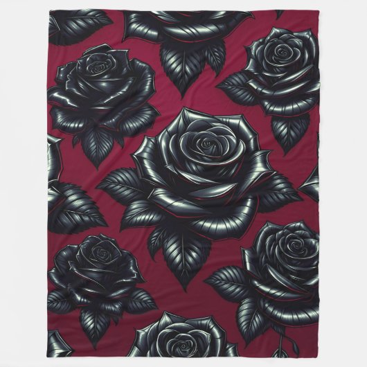 Couverture en polaire Rose noir 60x80 (Devant)