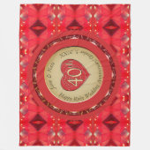 Couverture en polaire Ruby 40e anniversaire (Devant)