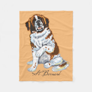 couverture en polaire saint bernard