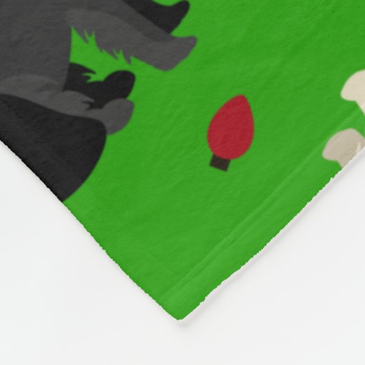 Couverture en polaire Schnauzer de Noël (Coin)