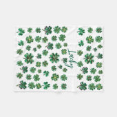 Couverture en polaire Shamrock Lucky Clover (Devant (Horizontal))