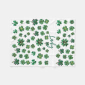 Couverture en polaire Shamrock Lucky Clover (Devant (Horizontal))
