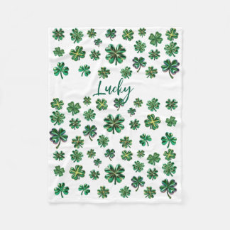 Couverture en polaire Shamrock Lucky Clover