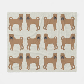 Couverture en polaire Shar-Pei