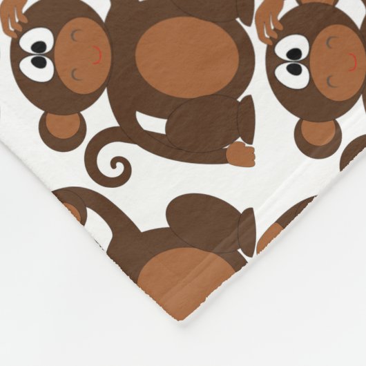 Couverture en polaire/Singes mignons (Coin)