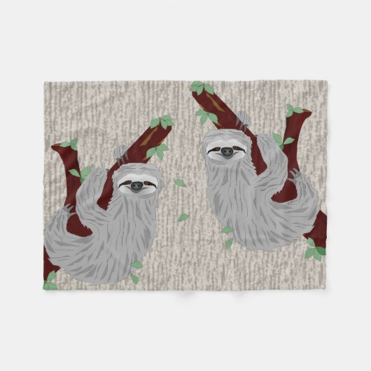 Couverture en polaire Sloth (Devant (Horizontal))