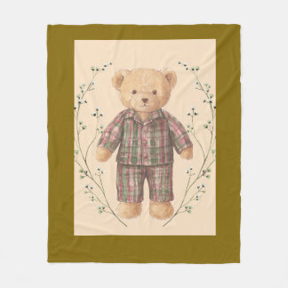 Couverture en polaire style vintage pour nounours