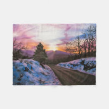 Couverture en polaire Sunrise