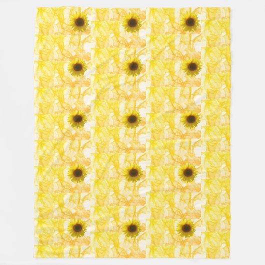 Couverture en polaire tournesol (Devant)