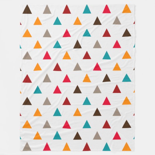 Couverture en polaire - Triangles multicolores (Devant)