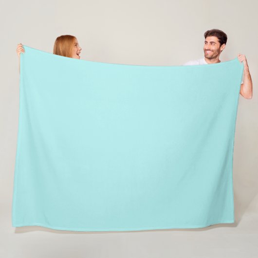 Couverture en polaire turquoise légère (En situation)