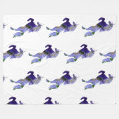 Couverture en polaire unicorne violet, grande (Devant (Horizontal))
