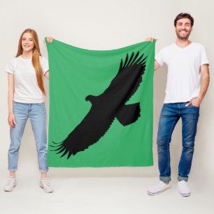Couverture en polaire verte Eagle Flying - Vos cou