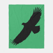 Couverture en polaire verte Eagle Flying - Vos cou (Devant)