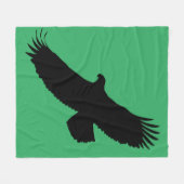 Couverture en polaire verte Eagle Flying - Vos cou (Devant (Horizontal))
