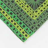 Couverture en polaire verte en carrés de grand-mèr (Coin)