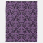Couverture en polaire violette parisienne Damask (Devant)