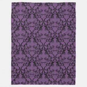 Couverture en polaire violette parisienne Damask