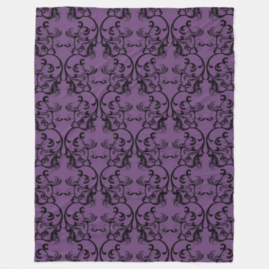 Couverture en polaire violette parisienne Damask (Devant)