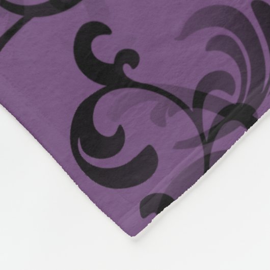 Couverture en polaire violette parisienne Damask (Coin)